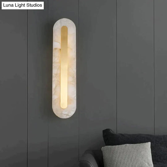 Postmodern Luxury Copper Marble Wall Lamp In Gold Shade For Living Room Restaurant Bedroom Indoor