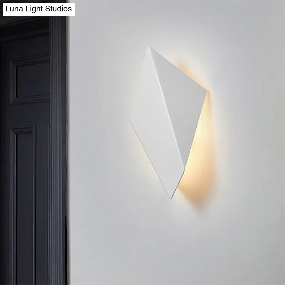 Postmodern Metal Geometric Wall Light - 1 Black/Grey/White Sconce Fixture