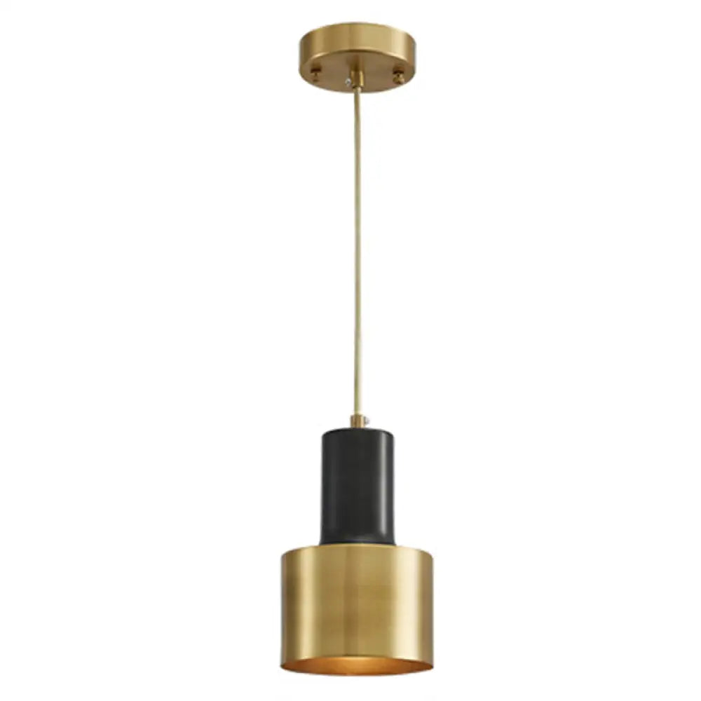 Postmodern Metal Grenade-Shaped Suspension Lamp With 1 Bulb For Living Room Black