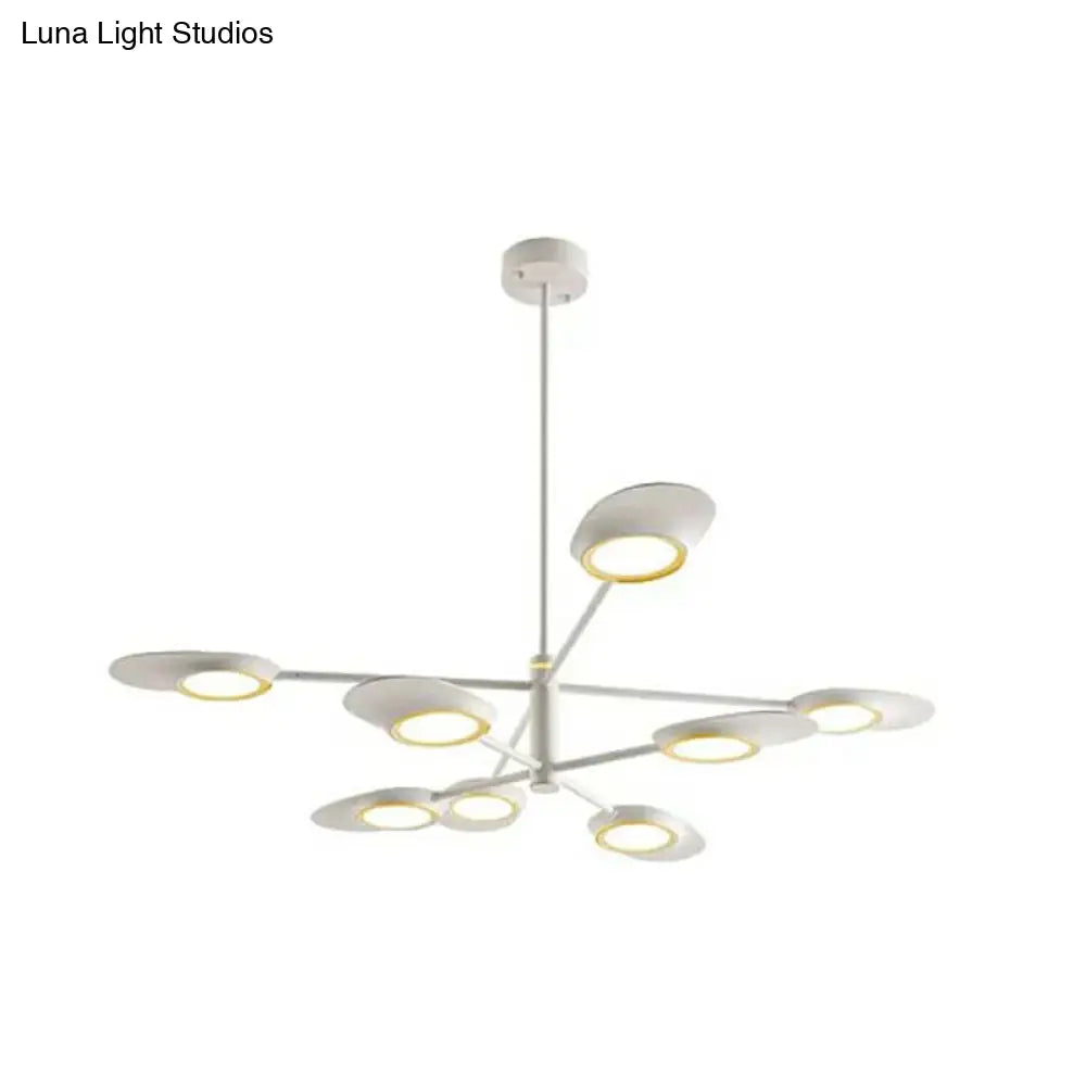 Postmodern Metallic Led Chandelier Pendant Light - Radiant Burst Design For Living Room