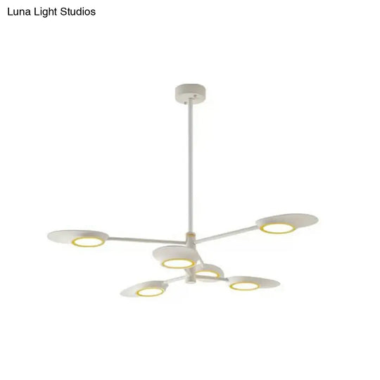 Postmodern Metallic Led Chandelier Pendant Light - Radiant Burst Design For Living Room