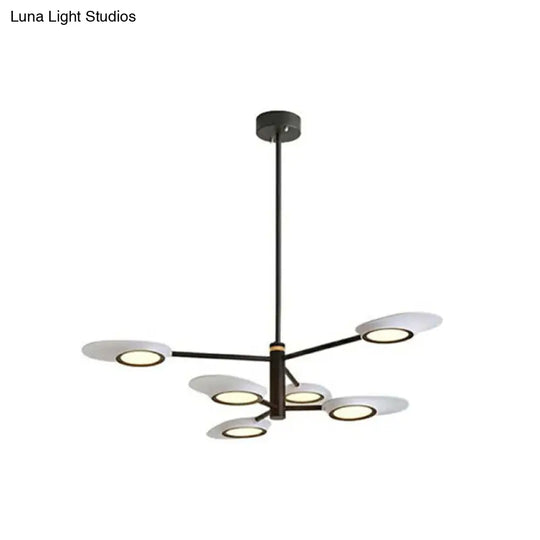 Postmodern Metallic Led Chandelier Pendant Light - Radiant Burst Design For Living Room