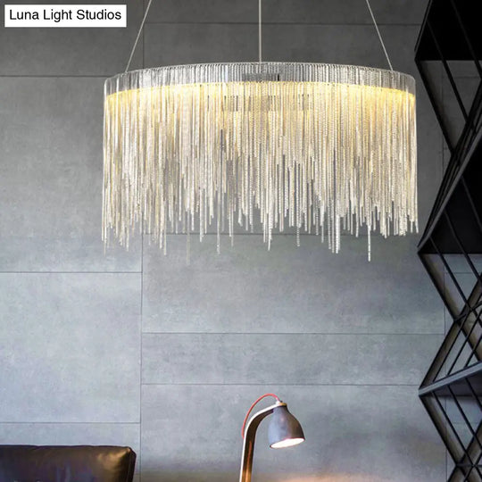 Postmodern Style Metal Fringe Pendant Light Fixture - Perfect For Living Room