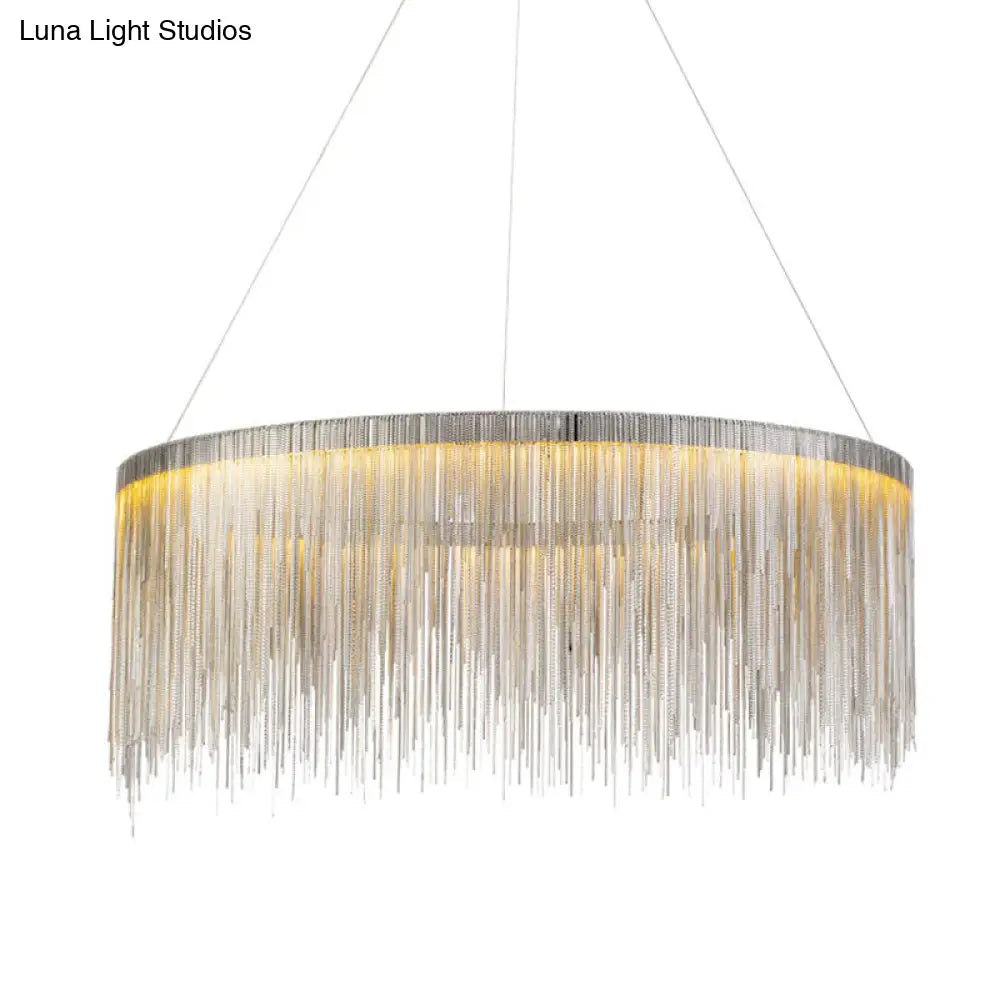 Postmodern Style Metal Fringe Pendant Light Fixture - Perfect For Living Room