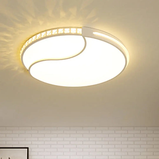 Premium 16.5”/20.5”/24.5“ White Led Ceiling Mount Round Flush Light Fixture In Warm/White –