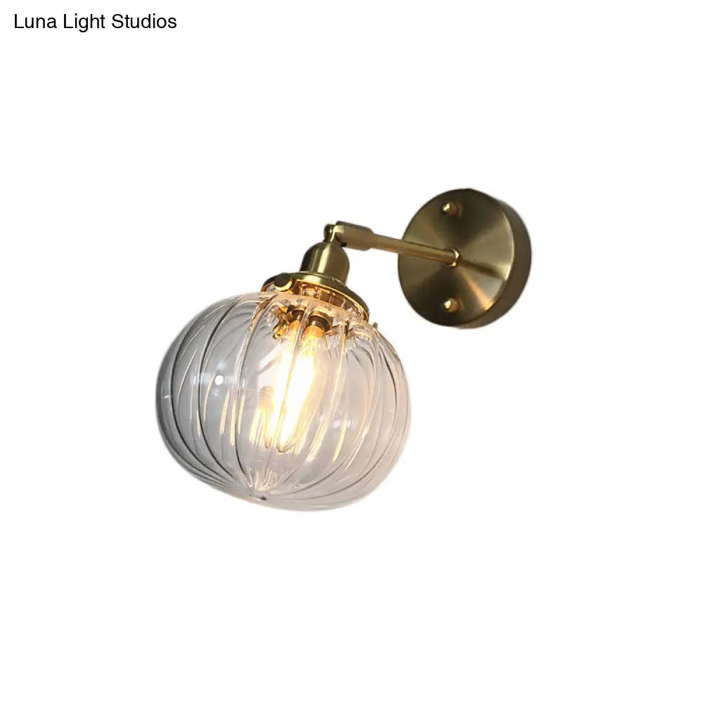 Prismatic Glass Wall Sconce With Industrial Charm For Restaurant Lighting