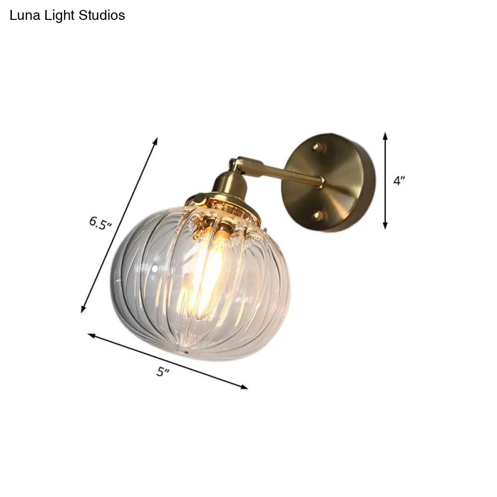 Prismatic Glass Wall Sconce With Industrial Charm For Restaurant Lighting