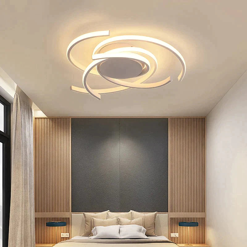 Creative Modern Led Ceiling Lights Living Room Bedroom Study Balcony Indoor Lighting Black White