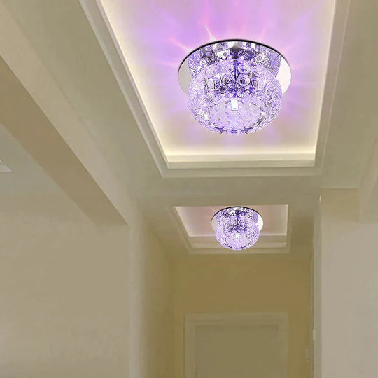 Nordic Modern Minimalist Aisle Light Entrance Lamp Led Crystal Ceiling Ceiling