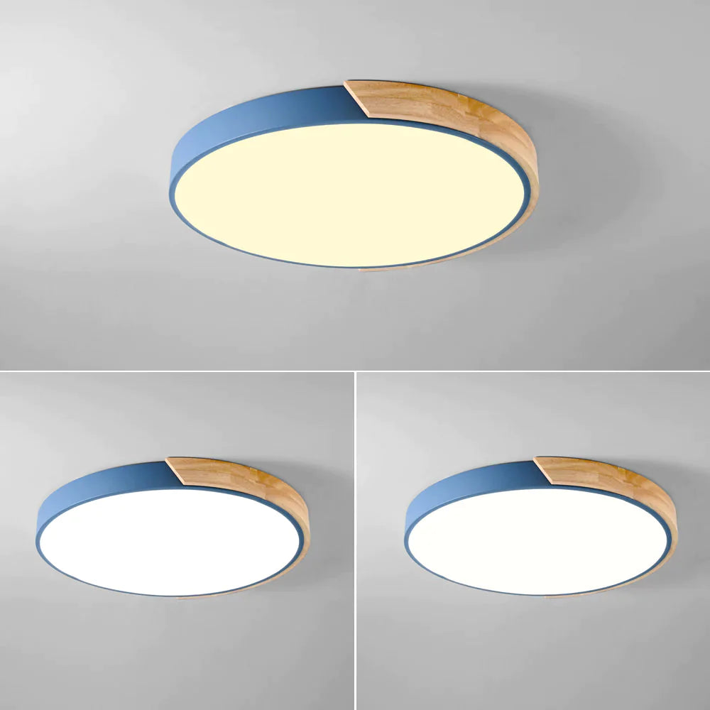 Colorful Nordic Wood led Ceiling Lights