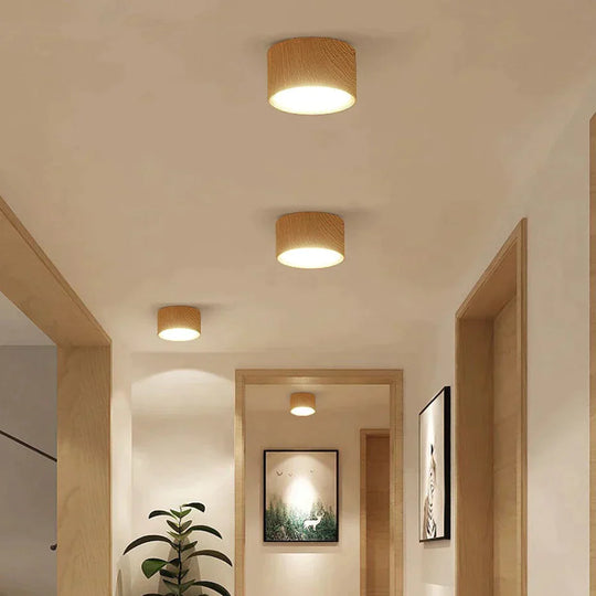 High Bright Epistar Cree Ceiling Lights 3W 5W 7W 10W 12W 15W Nordic Wood Surface Mounted Spot Light