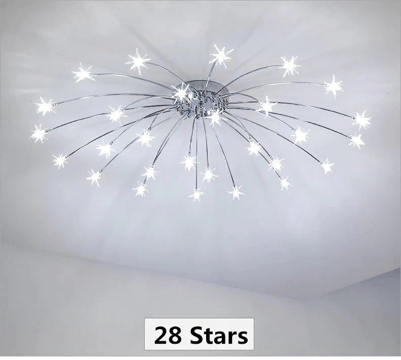 Fashion Ceiling Lights Led Lamp Iron Galss Indoor Lighting All Stars G4 Bedroom Living Room Hotel