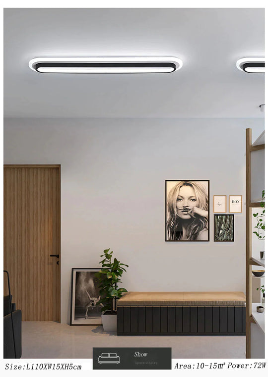 Modern Led Ceiling Lights For Living Room Bedroom Study Room Corridor White black color surface mounted Ceiling Lamp
