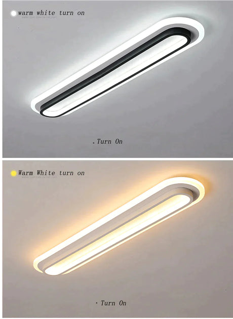 Modern Led Ceiling Lights For Living Room Bedroom Study Corridor White Black Color Surface Mounted