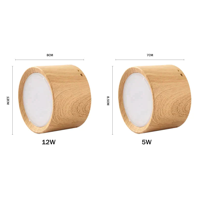 High Bright Epistar Cree Ceiling Lights 3W 5W 7W 10W 12W 15W Nordic Wood Surface Mounted Spot Light