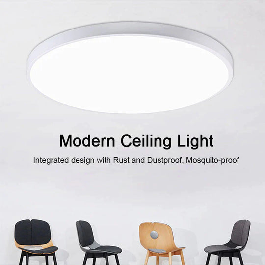 LED Ceiling Light Acryl Alloy Modern Lamp Living Room Lighting Round & Square 3CM Super Thin LED Light for Bedroom Kitchen