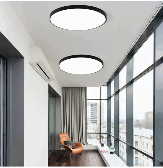 Led Ceiling Light Acryl Alloy Modern Lamp Living Room Lighting Round & Square 3Cm Super Thin For