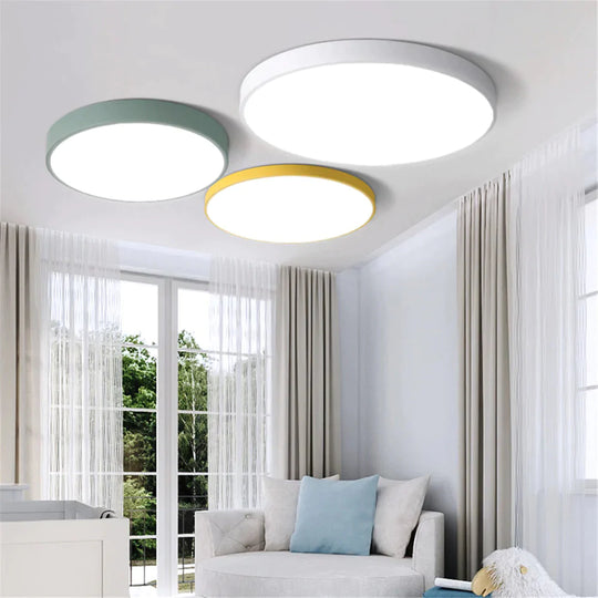 Ultrathin LED Modern Ceiling Light Circular Iron Acrylic Indoor Lamp Kitchen Bed Room Porch Decoration Light Fixture