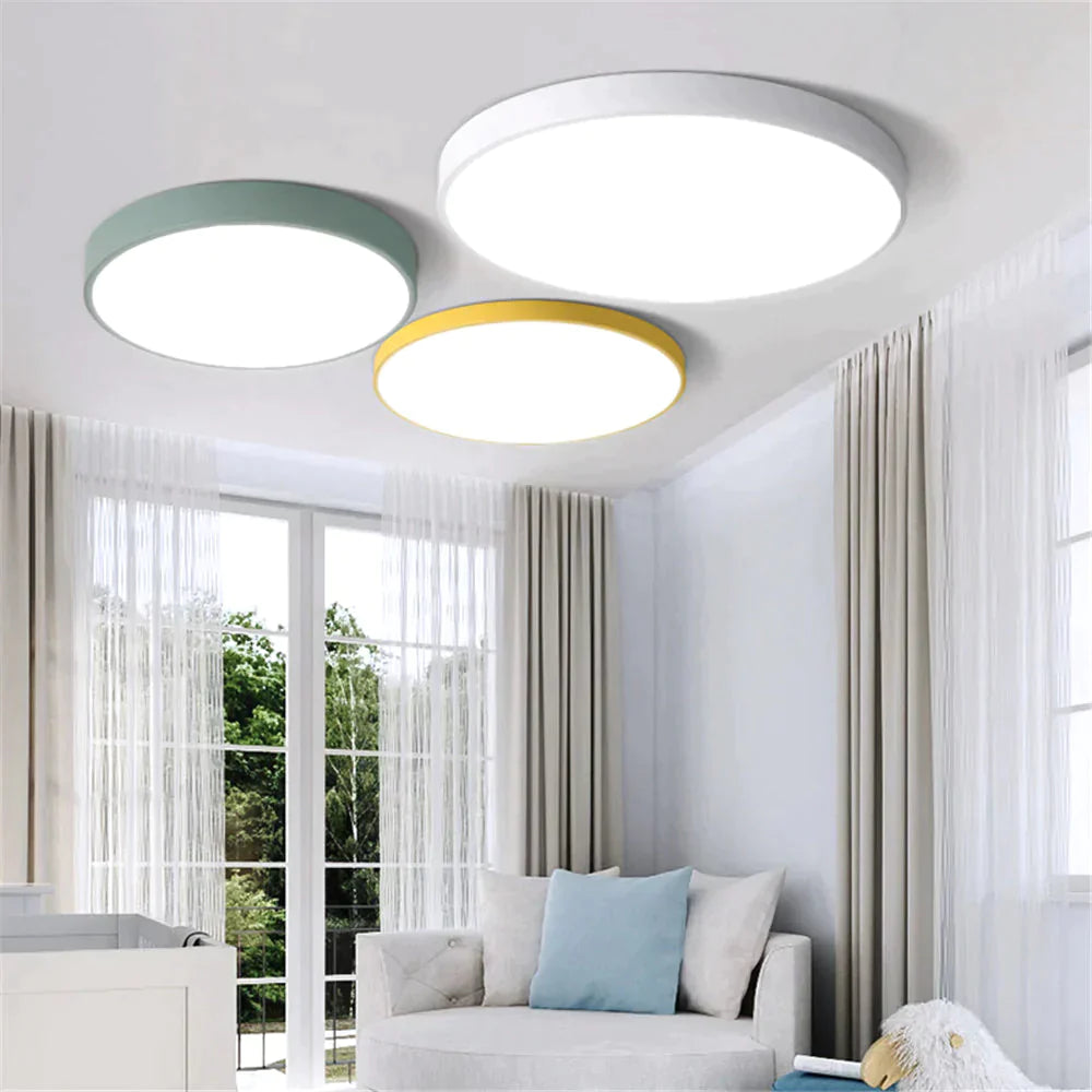 Ultrathin Led Modern Ceiling Light Circular Iron Acrylic Indoor Lamp Kitchen Bed Room Porch