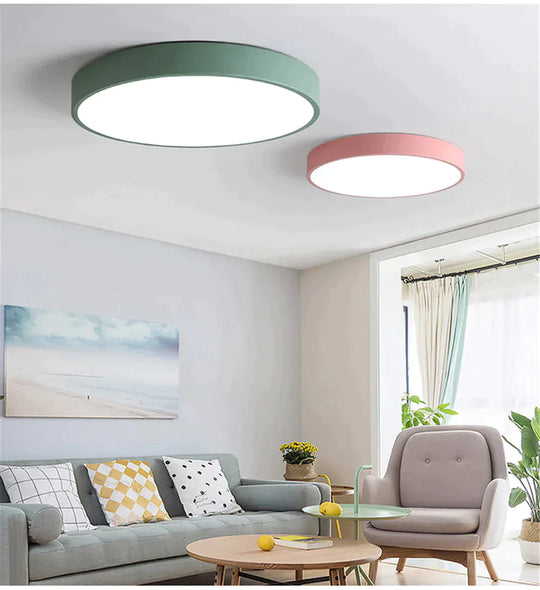Ultrathin Led Modern Ceiling Light Circular Iron Acrylic Indoor Lamp Kitchen Bed Room Porch