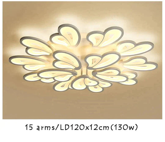 Modern Led Ceiling Lights For Living Room Dining Bedroom Foyer Luminaries White Frame Lamps Input /