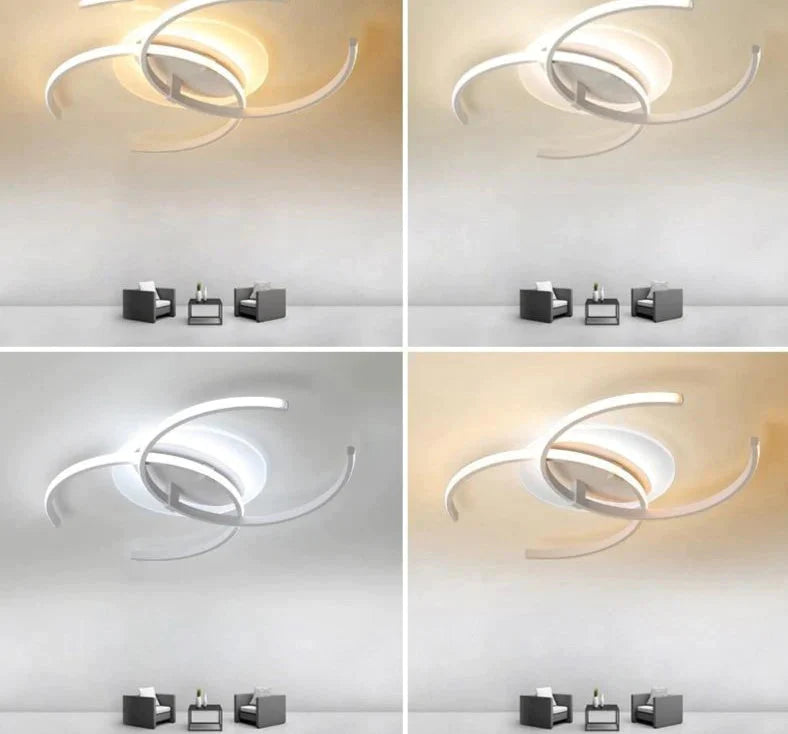 New Dimming Ceiling Lights For Living Study Room Bedroom Home Dec Plafond Iron  Shape Modern Led Ceiling Lamp Lamparas De Techo