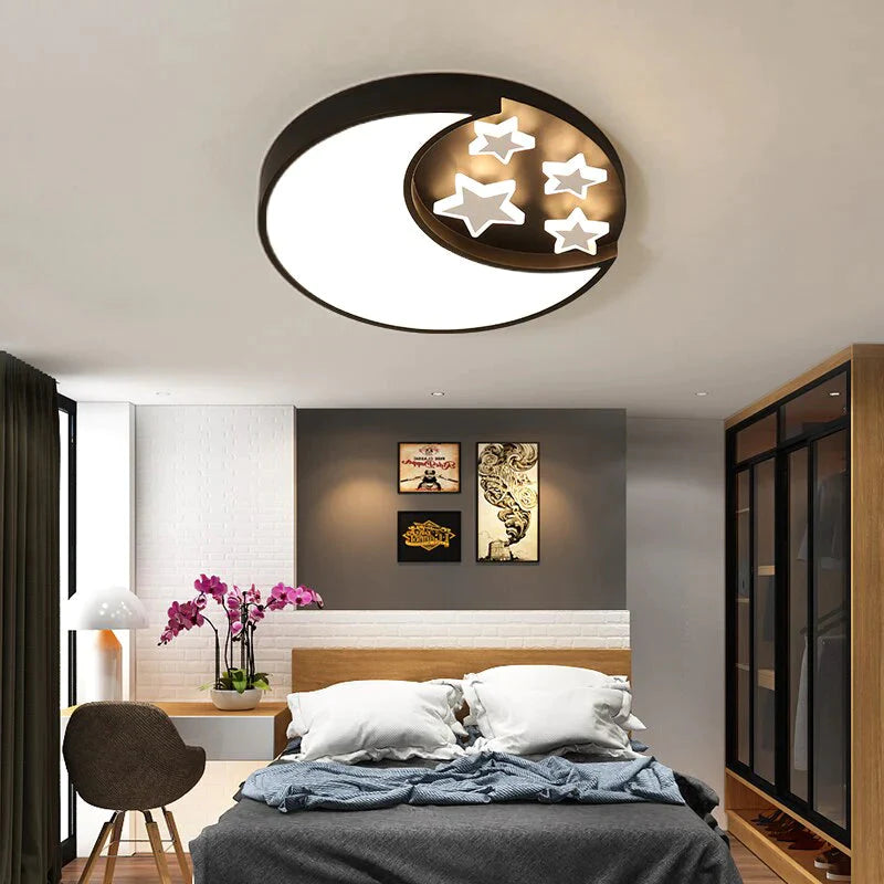 Modern Stars Lled Celling Lights For Living Room Bedroom Dining Room Acrylic Iron Body Indoor Home Lamp Lighting Fixtures