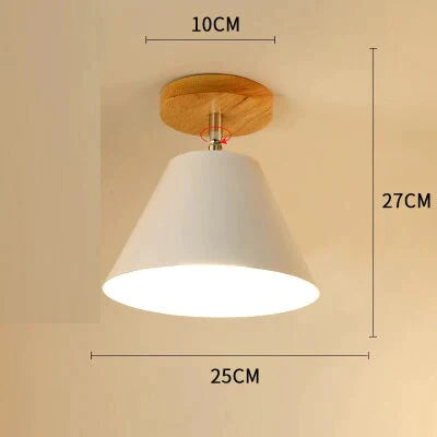 E27 Iron 5W Ceiling Lamp Shade Light Covers And Shades Triangle Metal Lampshades 180 Degree Turn