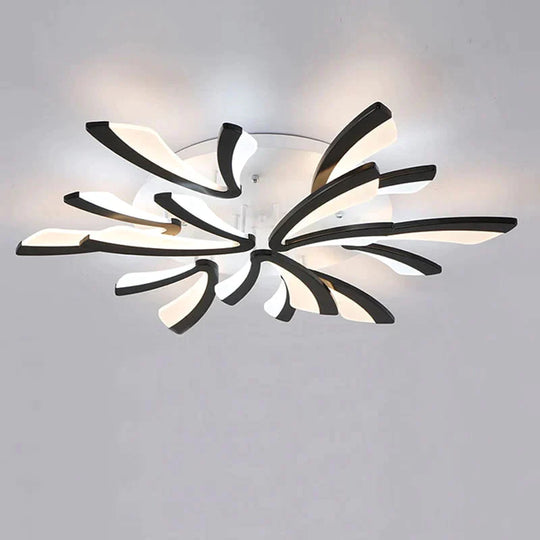 Black Modern Led Ceiling Lights Fixtures For Living Dining Room Bedroom Acrylic Lampshade Indoor