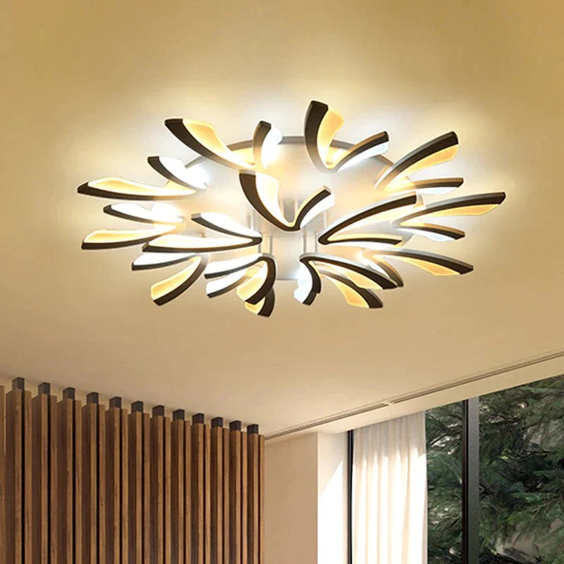 Black Modern LED Ceiling Lights Fixtures For Living Dining Room Bedroom Acrylic Lampshade Indoor Home Lighting Plafondlamp