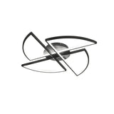 Matte Black Windmill Ceiling Lights Modern Led Lamp For Living Room Bedroom Study Children Fixtures