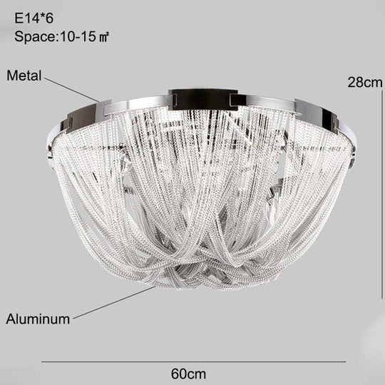 Modern Ceiling Light For Dining Room LED Silver Ceiling Lamp Bedroom Led Lamps For Living Room Loft Metal Lighting Avize Bedroom