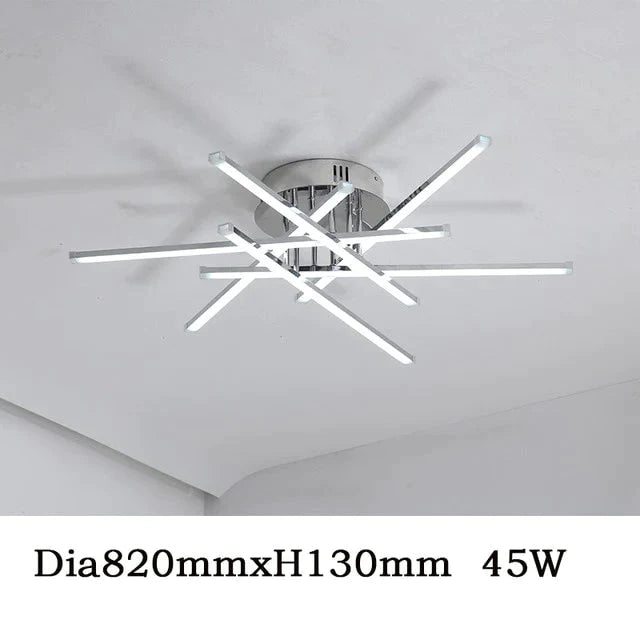 Chrome Plated Finish Modern Led Ceiling Lights For Living Room Bedroom Study Room Home Deco Ceiling Lamp