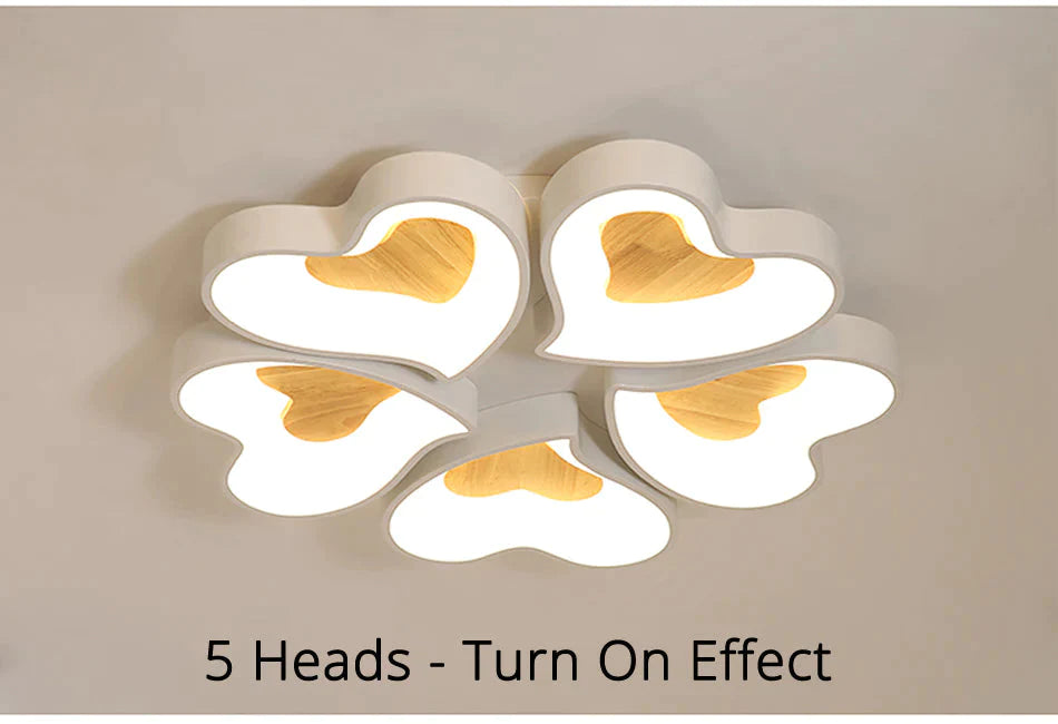 Modern Heart Shape LED Ceiling Lights For Living Room Bedroom  Indoor Lighting Ceiling Lamp Fixture Remote Control Dimmin