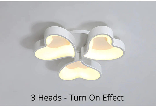 Modern Heart Shape LED Ceiling Lights For Living Room Bedroom  Indoor Lighting Ceiling Lamp Fixture Remote Control Dimmin