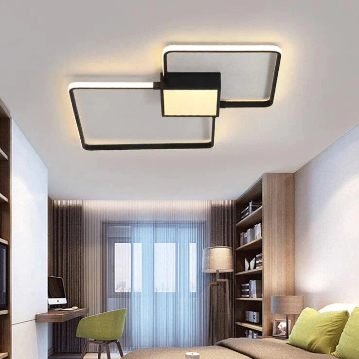 Remote Control Lamp Ceiling Led White Or Black Frame For Home Decorative Living Room 46W 56W Lampara Techo Luminaire Plafonnier