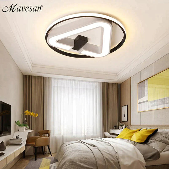 Modern Led Triangle Ceiling Lights For Living Room Bedroom Indoor Lighting Lamp Fixture Remote