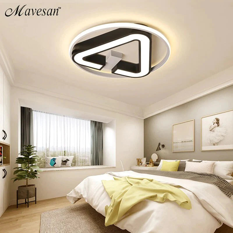 Modern LED Triangle Ceiling Lights For Living Room Bedroom  Indoor Lighting Ceiling Lamp Fixture Remote Control Dimming