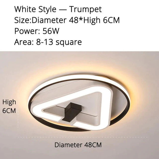 Modern LED Triangle Ceiling Lights For Living Room Bedroom  Indoor Lighting Ceiling Lamp Fixture Remote Control Dimming