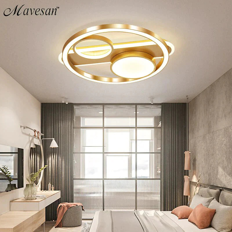 Nordic Bedroom Lamp Led Ceiling Lamp Room Lighting Simple Modern Creative Warm Romantic Light Luxury Living Room Lighting