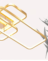 Living Room Lamp Simple Modern Atmosphere Home Rectangular Ceiling Hall Nordic Light Luxury Gold