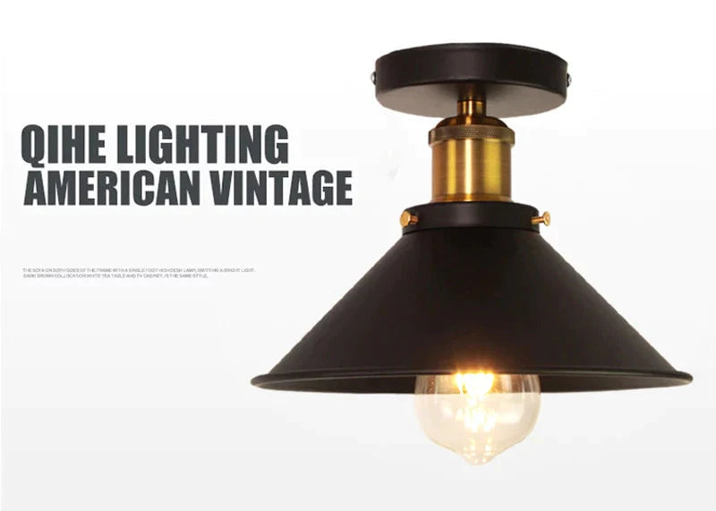 Vintage Ceiling Lamp For Living Room Bedroom Ceiling Lamps Decorative Luminaire For Living Room Bathroom Bar Retro Ceiling Light