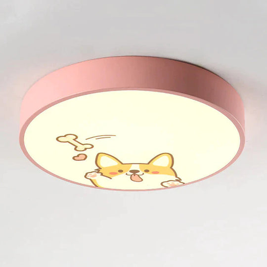 LED Ceiling Lamp Cartoon Kids Boy Girls' Room Round Multicolor 18W Ceiling Surface Mounted LED Lighting Fixtures