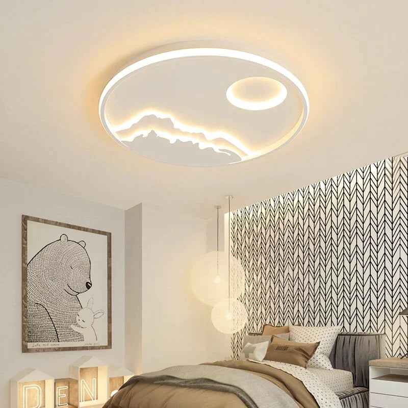 New Arrival Round Dimmable Modern Led Ceiling Lights For Living Room Bedroom Study Room White Color RC Modern Led Ceiling Lamp