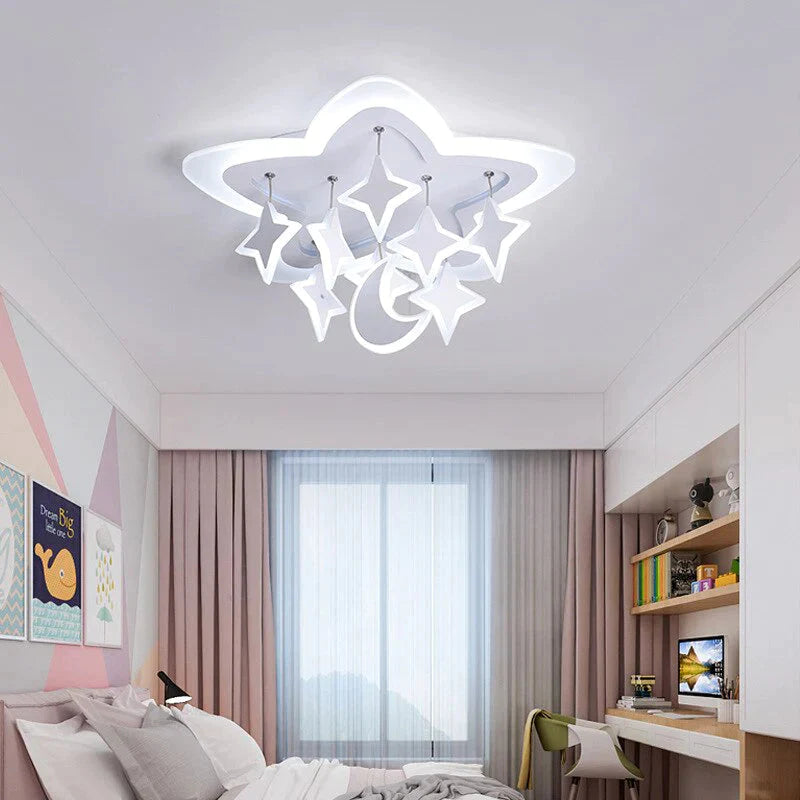 Creative Led Ceiling Light Stars Acrylic For Bedroom Living Room Dining Room Study Warm Fashion Modern Lamp Fixtures