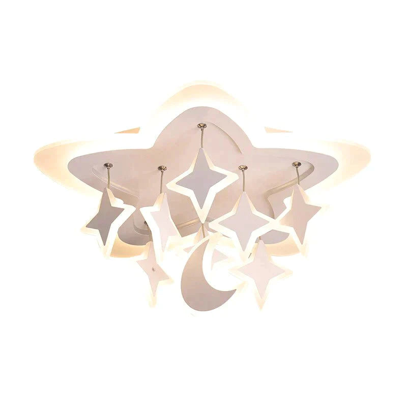 Creative Led Ceiling Light Stars Acrylic For Bedroom Living Room Dining Study Warm Fashion Modern