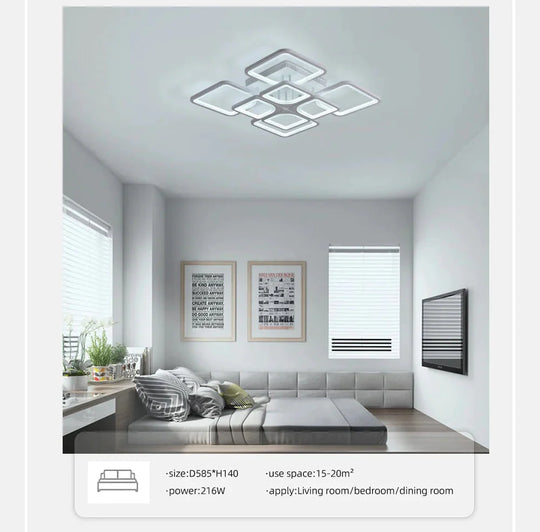 Modern LED Ceiling Lights Dimmable Lamp With APP Remote Control For Living Room Bedroom Home Decorative Fixture