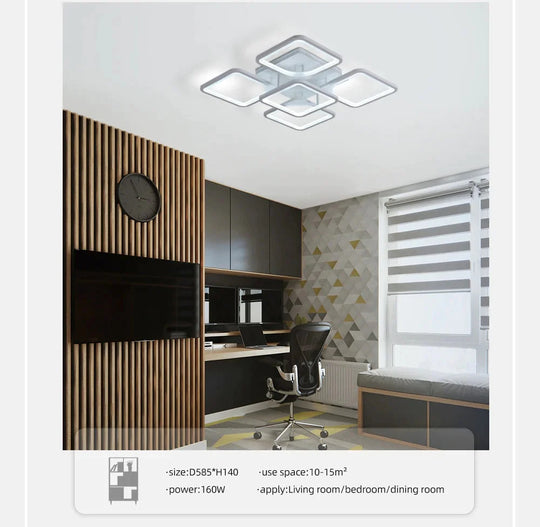 Modern LED Ceiling Lights Dimmable Lamp With APP Remote Control For Living Room Bedroom Home Decorative Fixture