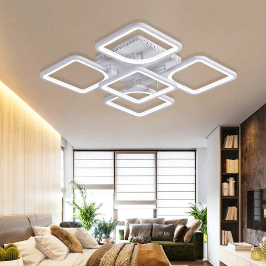 Modern LED Ceiling Lights App Remote Control Dimmable Light For Living Room Bedroom Fixture Indoor Home Decorative