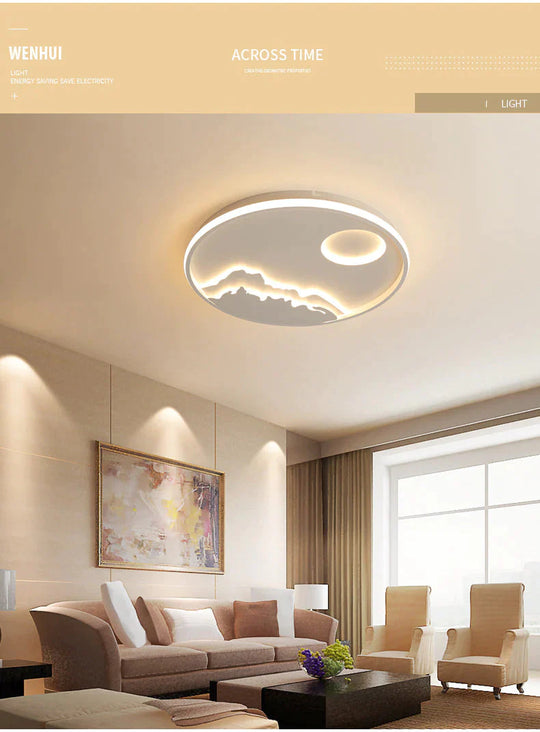 LED Ceiling Light Modern Nature  Sunrise Design For Living Room Bedroom Kitchen Dining Room Lighting Fixture   ICFW1910